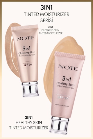 Note Cosmetique 3 in 1 Healthy Skin Tinted Moisturizer 50 SPF Ton Eşitleyici Aydınlatıcı Krem - 10 Medium