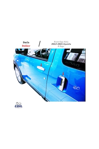 Dacia Dokker Krom Kapı Kolu 4 Kapı 2012-2021 Uyumlu P.Çelik