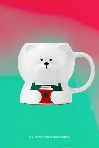 Starbucks Barista Tasarımlı Kupa Mug Yılbaşı Özel 355 Ml Beyaz