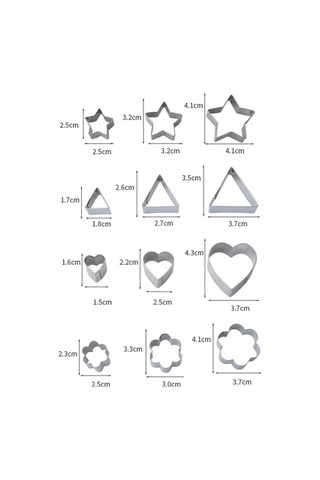 Dancemonkey 30 Adet Paslanmaz Çelik Bisküvi Kalıbı, Küçük Ve Pratik Gümüş