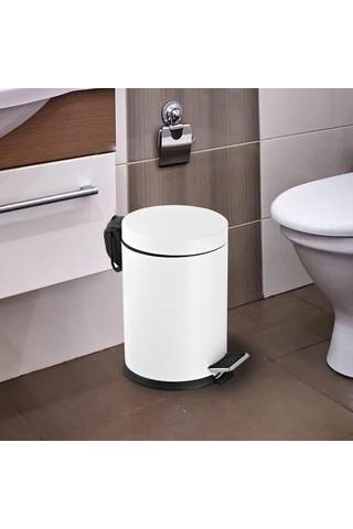 Foreca Pedallı Çöp Kovası Beyaz 16 L Beyaz