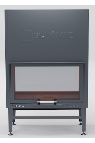 Schömne Asansörlü Tünel Çelik Şömine Haznesi  70 cm