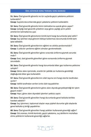 Özel Güvenlik Soru-cevap Kitabı 1000 Soru