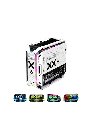 Hyper Rocket X-ERA Pro i5-14400F 32 GB 1 TB M.2 SSD RTX5060Ti Free Dos Masaüstü Oyuncu Bilgisayarı