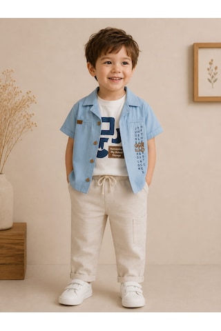 Riman 3'lü Erkek Çocuk Takımı, Gömle, Tişört Ve Pantalon 2 - 5 Yaş Çok Renkli