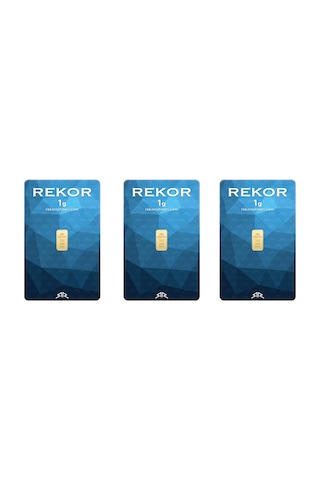 3 Adet 1 Gr 24 Ayar Altın 995 Rekor