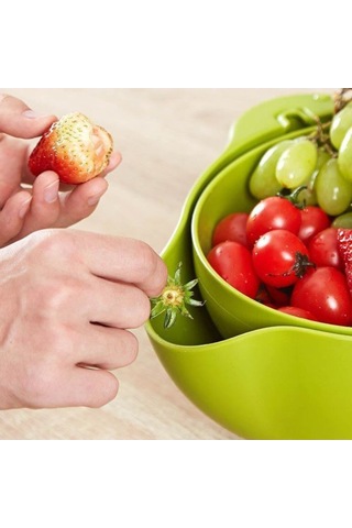 Periboia 360 Derece Dönebilir Pratik Hazneli Süzgeç Karışık Renkli