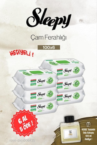 Sleepy Çam Ferahlığı 6 Al 5 Öde 100'lü, Rosie Yasemin Oda Kokusu Tekli
