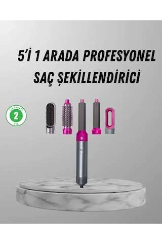 5 İ 1 Arada Saç Şekillendirici Set Kuaför Düzeyinde Performans Ve Ergonomik Tasarım Standart