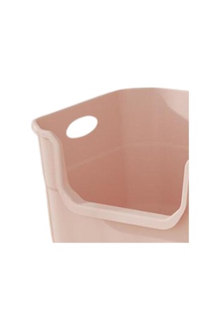 Küçük Ve Büyük Kediler İçin Açık Çöp Kutusu Kolay Taşıma Anti Sıçrayan Taşınabilir Evcil Hayvan Malzemeleri Ekstra Büyük Evcil Kedi Tuvalet Kum Kutusu, 50cmx35cmx22cm, Pembe Kahverengi M