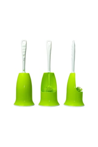 Beyaz Kullanıma Uygun Ergonomik Silikon Tuvalet Fırçası 000 Açık Krem