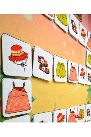 Tox Sıradakini Biliyorum - Yaz Keçe Cırtlı Duvar Panosu . Eğitici