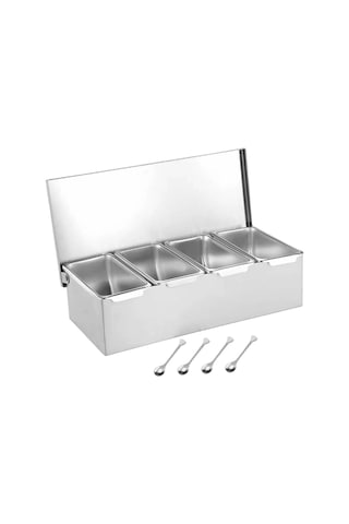 Suntek Baharat Organizatör Kutusu Ayrılabilir Kapları 4-ızgara