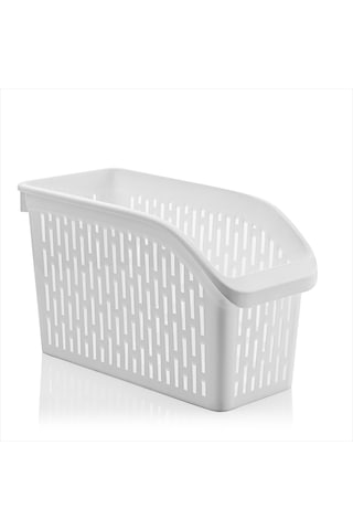 Küçük Boy Delikli Plastik Çok Amaçlı Dolap İçi Düzenleyici Beyaz
