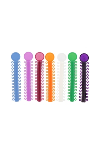 40 Adet/paket Yüksek Esneklik Diş Ligatür Bağları Ortodonti Elastik Çok Renkli