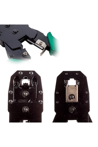 Rj11-rj9-rj45 3'lü Sıkma Pensesi, Rj45 100 Adet Konnektör Soket Set
