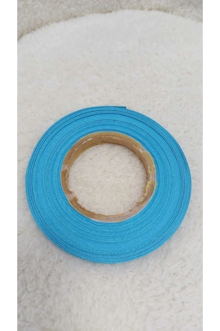 Turkuaz Dikişli Saten Kurdele 1 Cm 25 Metre 1 Top