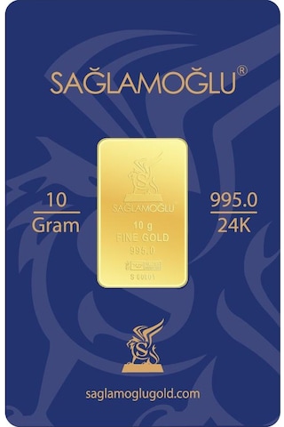 10 Gram Külçe Altın 24 Ayar 995,0 / 999,9 Saflık Rafineri Ambalajlı, Seri Numaralı