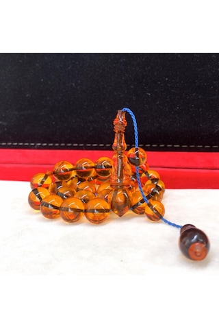 Bal Rengi Küre Model Ateş Kehribar Tesbih