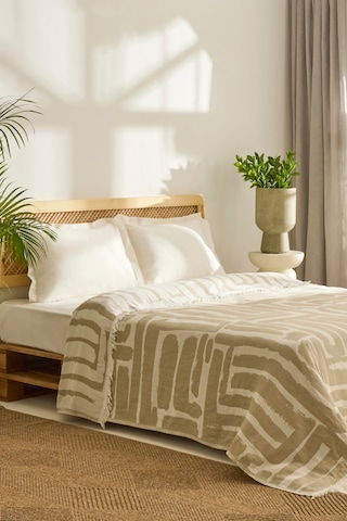 Kaşmir Home Mosy Çift Kişilik Jakar Müslin Pike Çağla Çağla