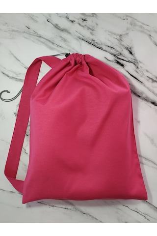 Fancyagnes El Yapımı Duck Kumaş Keten Pembe Askılı Çamaşır Oyunca