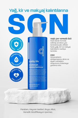 Quality Life Yağlı Karma Ciltler İçin Yüz Yıkama Jeli 400 ML