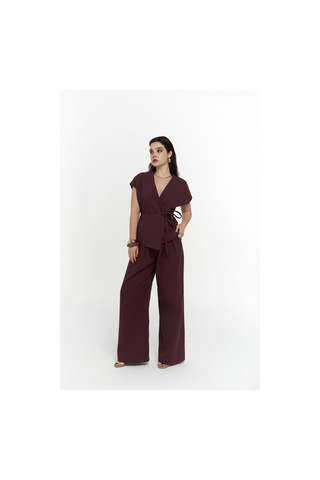 Mai Collection Mai Studios Co. Sorrenio Bordo Yelek Pantolon Takım Bordo