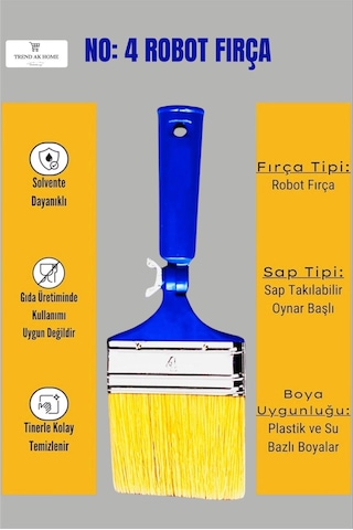 Robot Kestirme Boya Fırçası No: 4