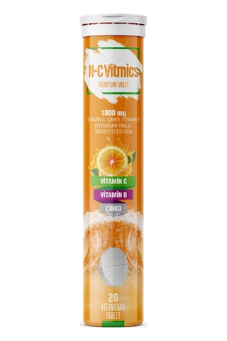 N-C Vitmics 1000Mg C Vitamini 20 Efervesan Tablet