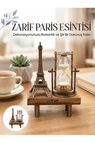 Mey Najmaddin Paris Eyfel Kulesi Hediyelik Eyfel Retro Kum Saati Dekoratif Eşya Yeni Nesil Najmaddin