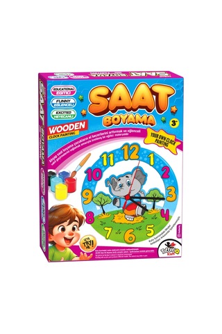 Ahşap Saat Boyama Boyama Etkinlik Seti