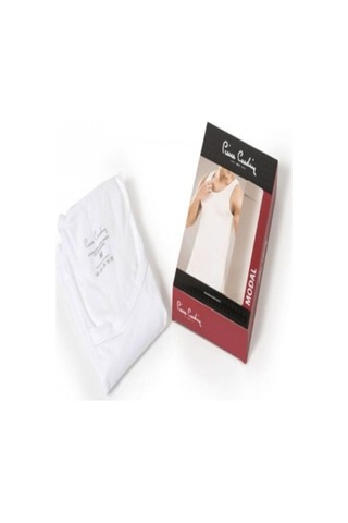 Pierre Cardin Erkek Beyaz Modal Atlet 2 Li Paket Rahat Ve Nefes Alabilen İç Giyim Beyaz