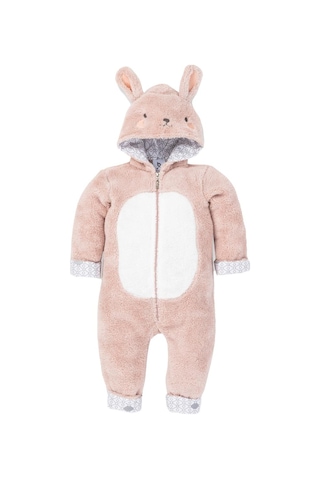 Gezenbebe Hero Kahraman Kapüşonlu Welsoft Bebek Tulum Kırmızı