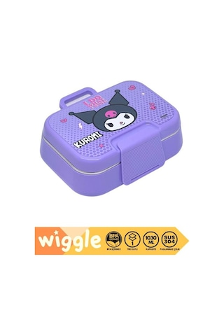 Kuromi Bento Çift Bölmeli Beslenme Kutusu Çelik 3471 Çok Renkli
