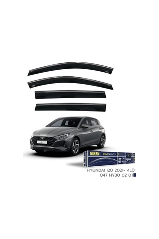 Hyundai İ20 İle Uyumlu Niken Kromlu Cam Rüzgarlığı 4lü Set 2021 Ve Üstü