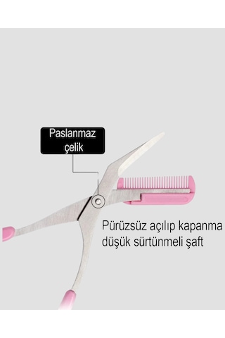 Kaş Düzeltme Makası Taraklı - Profesyonel Ve Pratik Kaş Bakımı