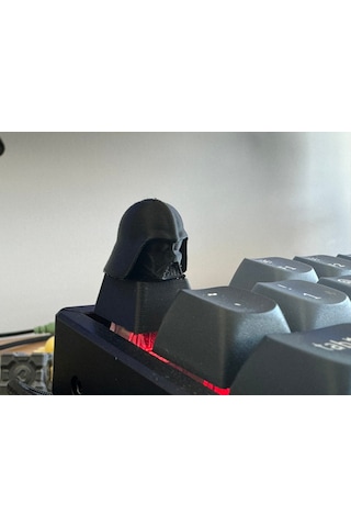 2 Adet Darth Vader Star Wars Galaksinin Karanlık Lordu Miğfer Figürlü Siyah Mekanik Klavye Tuşu