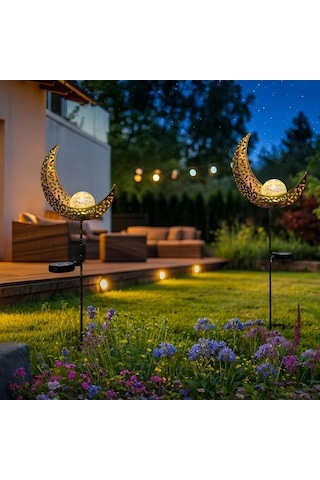 Trendooze Gaojunshop01 3d Ay Işığı, Ip65 Su Geçirmez Ay Bahçe Lambası