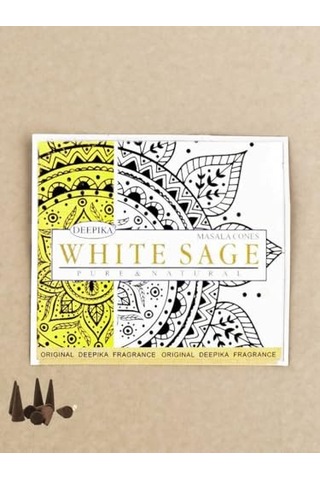 Deepika Masala Agarbatti Pure & Natural Incense Konık Tütsü Şelale Geri Akışkanlı White Sage