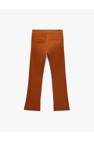 Koton Slim Fit İspanyol Paça Pantolon Kahverengi 6wak40246pw Kahve