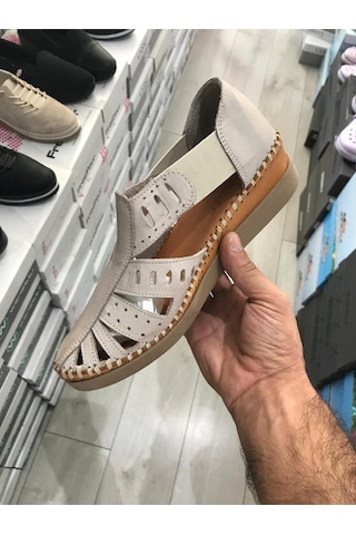 Casso Önü Kapalı Ortopedik Hakiki Deri Sandalet Toprak