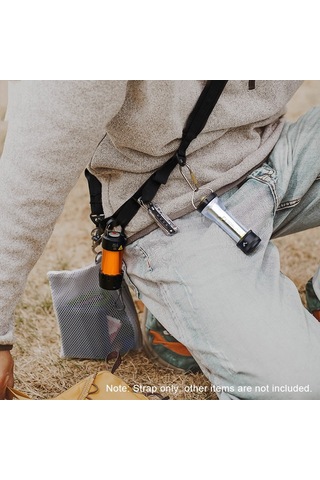 Sundick Kamp Depolama Sling Kemer Aracı Organizatör İpi 9 Döngüler Siyah