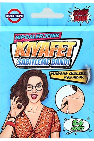 Boss Tape Kıyafet Sabitleme Dekolte Kapama ve Vücut Bandı Biyouyumluluk Sertifikalı