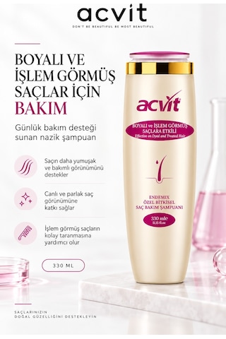 Boyalı Ve Işlem Görmüş Yıpranmış Saçlar Için Bakım Şampuanı