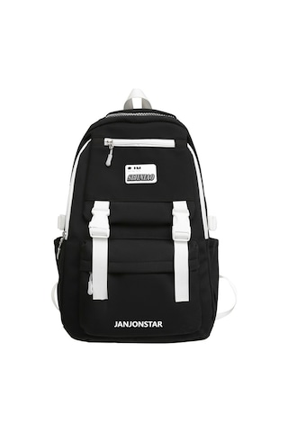 Moda Ve Şık Büyük Kapasiteli Unisex Sırt Çantası, Seyahat Ve Günlük Kullanım İçin Ergonomik Tasarım, Ortaokul Ve Lise Öğrencilerine Uygun Dayanıklı Okul Çantası, Bilgisayar Taşıma Özellikli Siyah