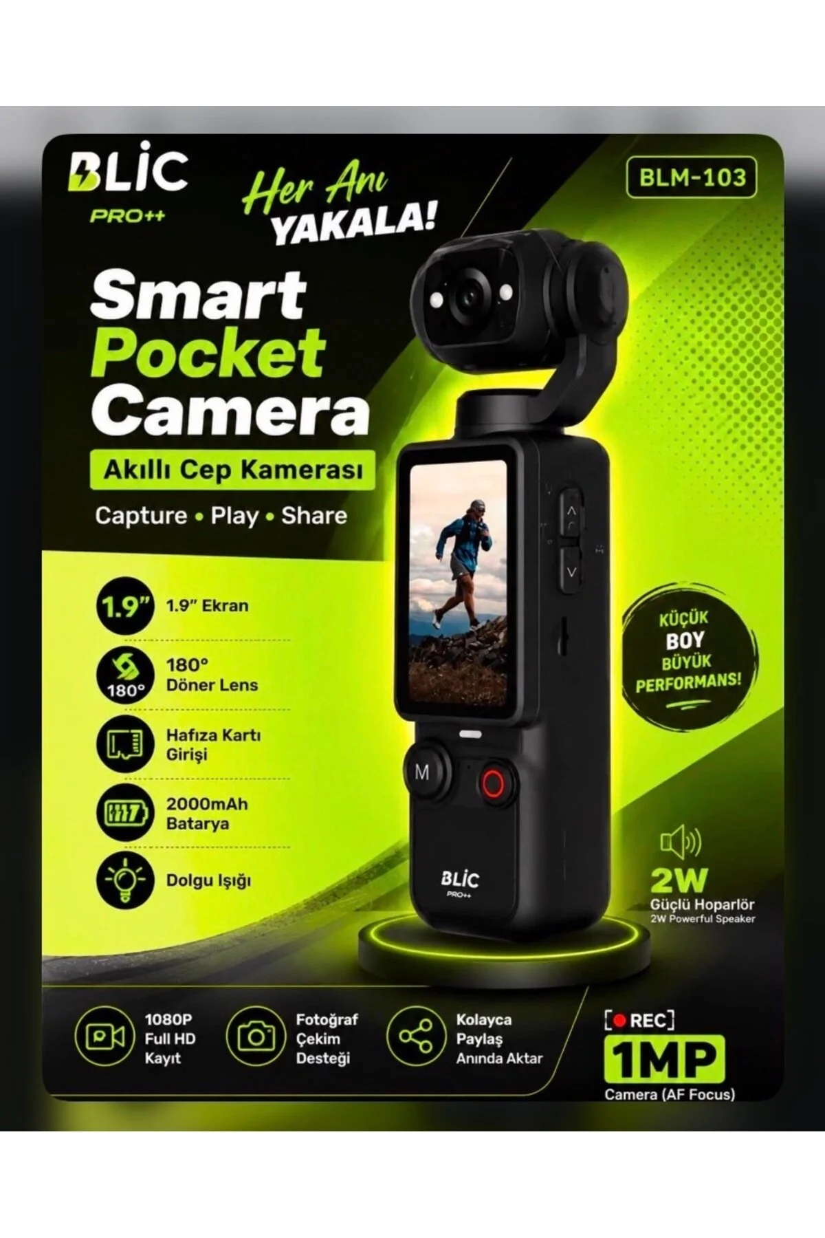 Güçlü Hoparlörlü Akıllı Cep Kamerası