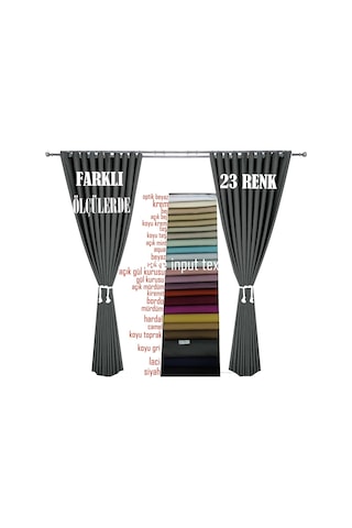 Farklı Ölçülerde Rustik Kapsüllü Star Blackout Fon Perde.23 Renk