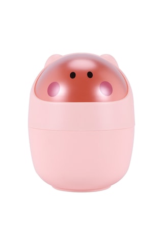 Pazly--mini Çöp Kutusu Masaüstü Çöp Sepeti Temizleme Varil Küçük Masa Düzenleyici Depolama Çöp Kovaları Hayvan Çöp Tenekesi Kağıt Havlu Kabı Pembe