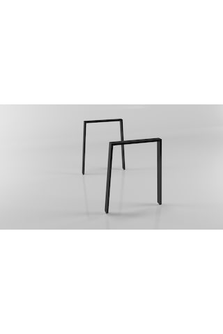 Ters U Model Metal Ayak Seti Siyah Metal Masa Ayağı