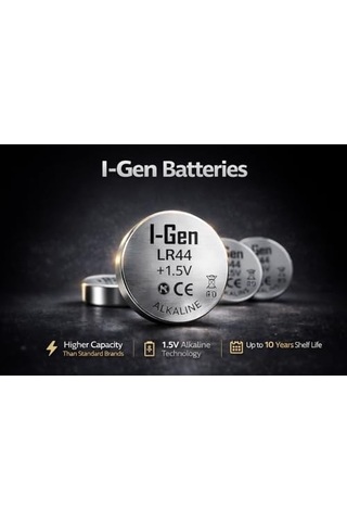 I-gen Batteries Lr44 1.5v Alkalin Düğme Pil Ag13, A76, L1154 10'lu Paket